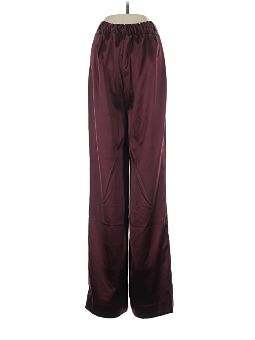 House of Harlow 1960 Wide-Leg Satin Pants in Plum - Picture 4 of 5
